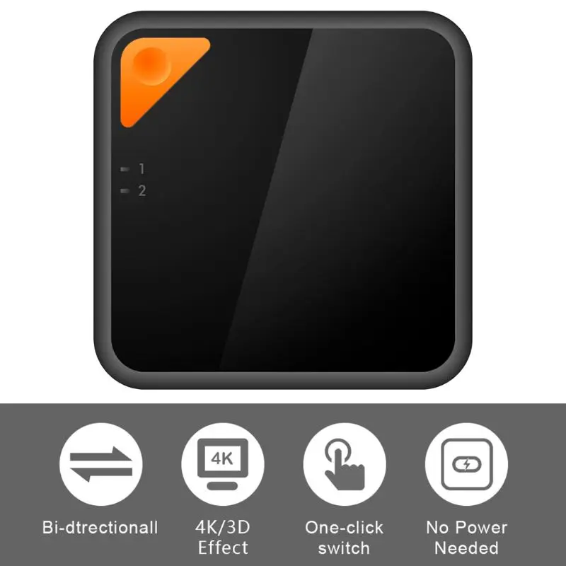 

HDMI Splitter 4K HDMI Switch Bi-Direction 1X2/2X1 Adapter 2 in 1for PS4/3 TV Box