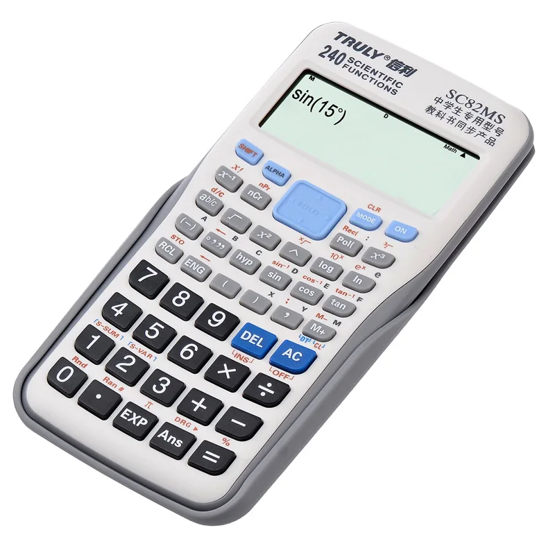 

Truly SC82MS Students Scientific Function Calculator Examination Two-Line Display Statistical Variables Student Calculator