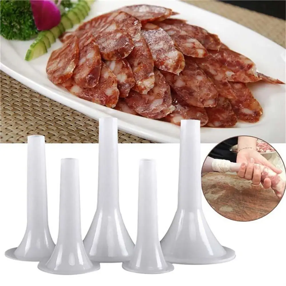1Pc Manual Plastic Sausage Stuffer Filler Funnel Maker Tube for Meats