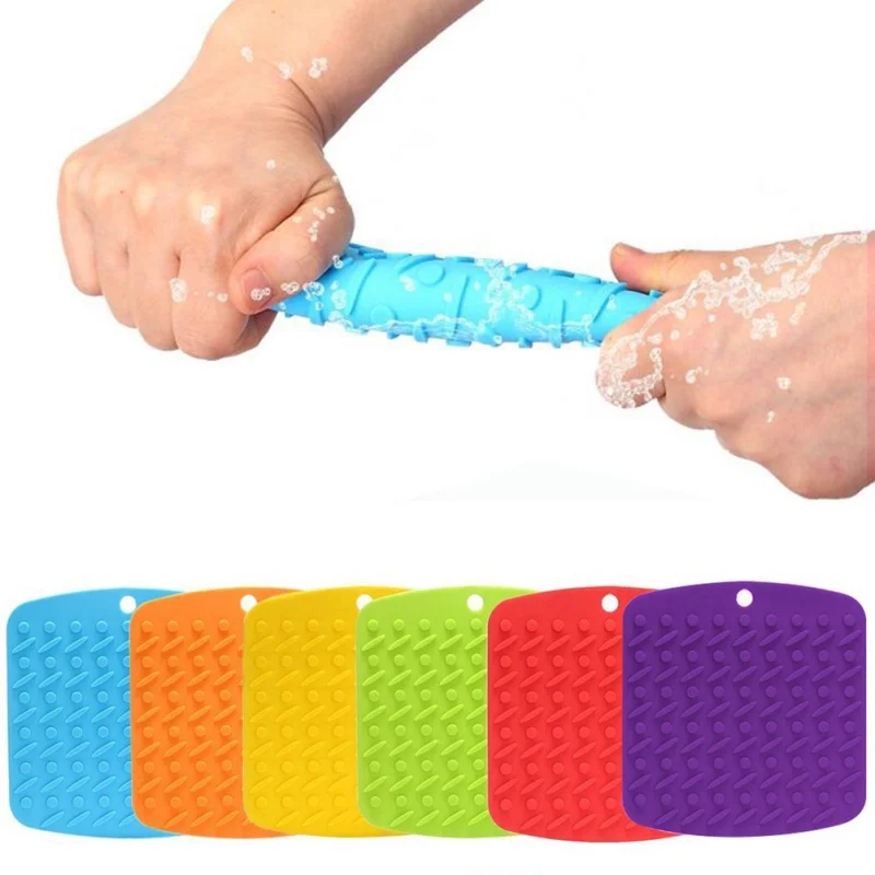 6PCS Multi-function Thicken Square Silicone Insulation Mat(red Orange Yellow Green Blue Purple