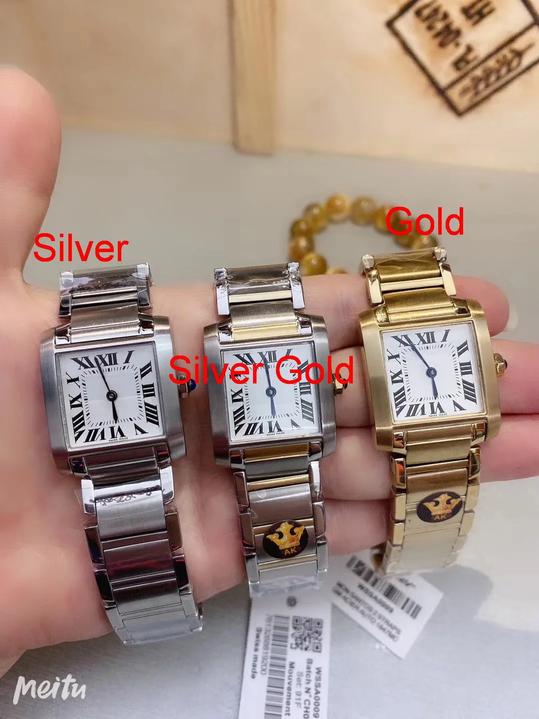 

Famous Brand New Men Sapphire Silver 18K Yellow Gold Stainless Steel Japan Quartz Sports Classic Square Watches Blue Hands AAA+