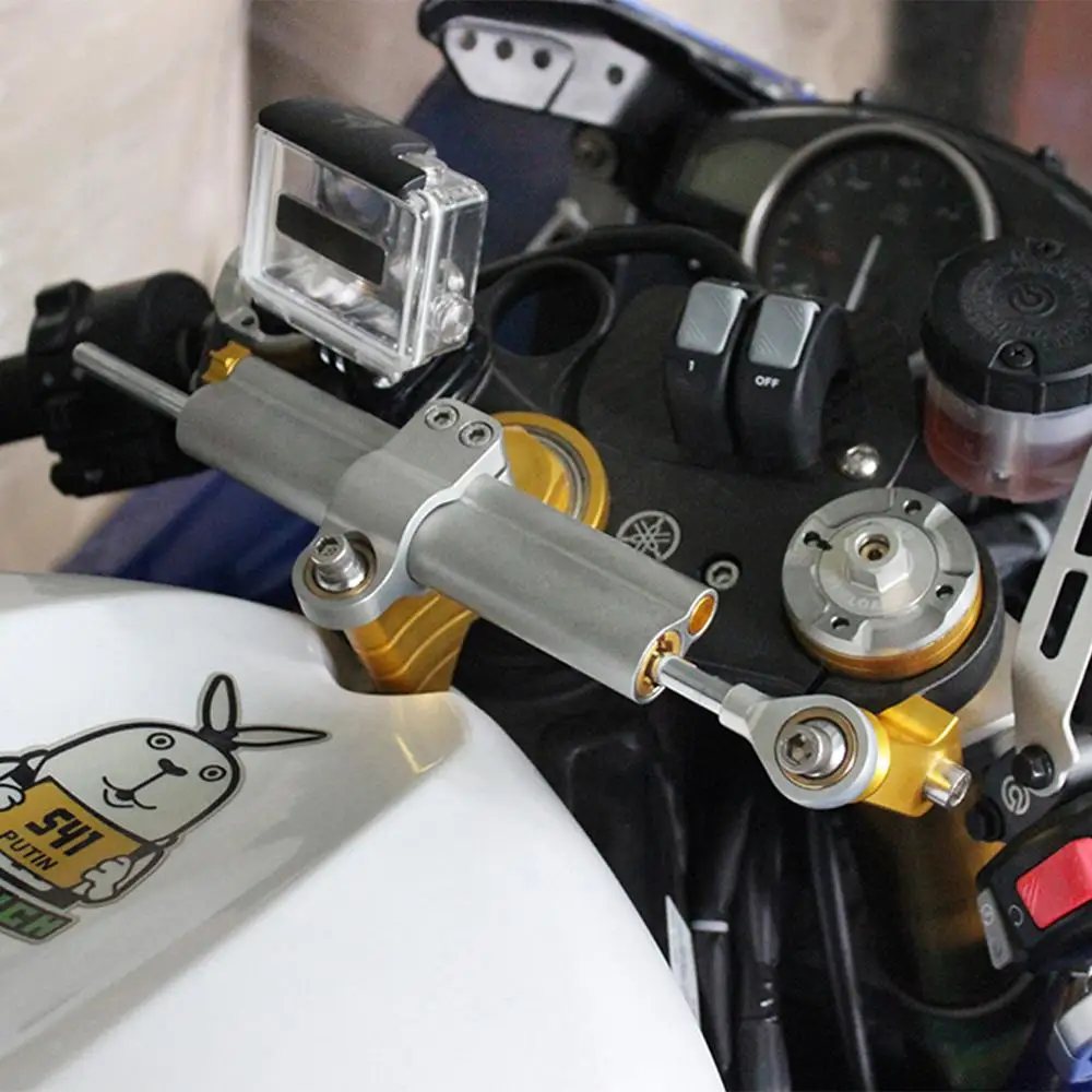

For Yamaha YZF-R6 2006-2010 2011 2012 2013 2014 2015 16 CNC Steering Damper Stabilizer Set Linear Reversed With Mounting Bracket