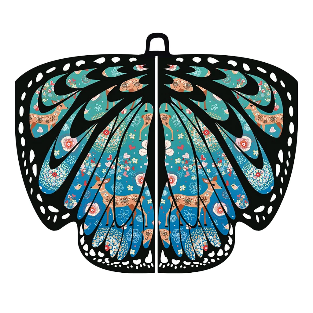 Girl Kid Butterfly Wings Shawl Scarf Dance Costume Christmas Decoration