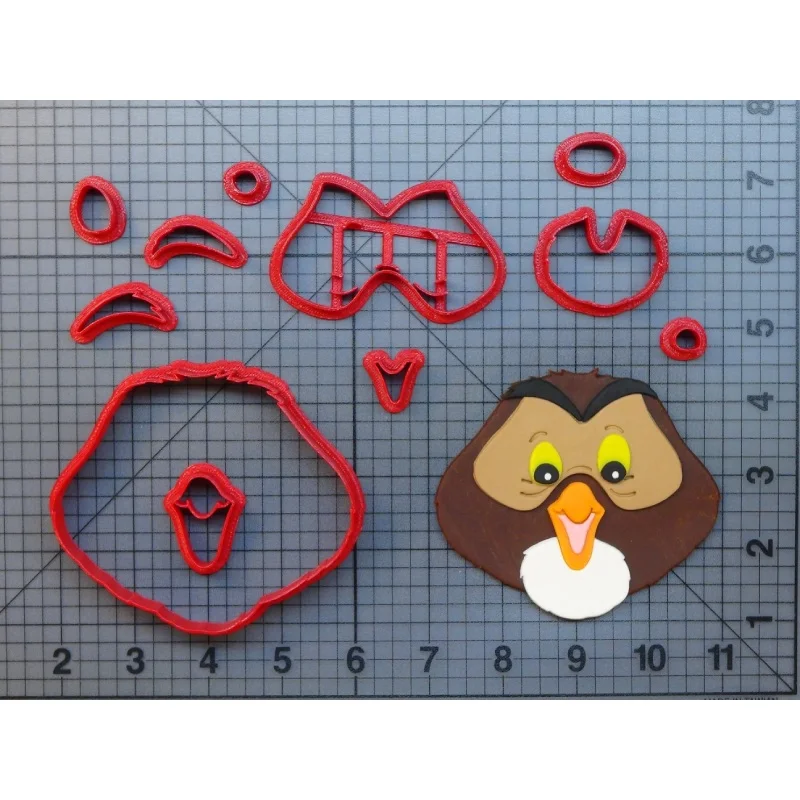 Классический детский набор для печенья с изображением мультяшных животных, медведя, горшка, Ослика, тигра, поросенка, кролика - Цвет: N1603 Owl 3 inch
