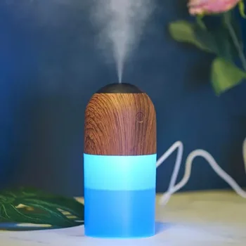 

Sanitizing Liquid Mist Machine LED Wood Portable Car Diffuser Humidifier