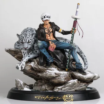 

One Piece Anime Figure Operation Devil Fruit GK Trafalgar Law Snow Leopard Scene Anime Statue Action Figure Boxed Doll Model Toy