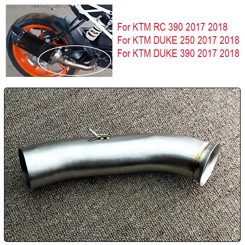 

Motorcycle Exhaust Middle Pipe Slip on Link Pipe for DUKE 390 250 125 DUKE390 RC390 2017 2018