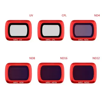 

Red Coated Filter UV CPL ND4/8/16/32 Lens Filter for D-JI Mavic Air 2 Drone