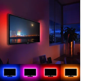 

USB TV backlight LED Strip 1M 2M 3M 4M 5M LED TV Backlight RGB Neon lamp 5050SMD LED Strip Light For TV