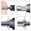 Manual Rivet Gun Kit Hand Rivet Tool Rivet Nut Setting Tool Nut Setter Hand Riveter with Mandrels M3/M4/M5/M6 Riveter Gun Tool 6