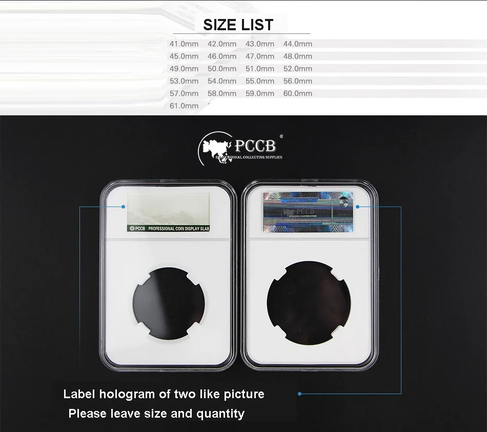 大型の多色アクリルコインホルダー,pccbグレードプロフェッショナル識別コインスラブ - AliExpress