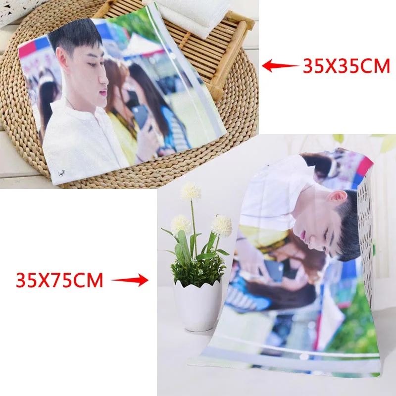 35x35 см, 35x75 см на заказ KPOP Super Junior Lee Hyuk Jae печатные квадратные полотенца из микрофибры абсорбирующие сушильные банные полотенца мочалка - Цвет: 5