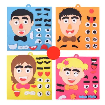 

3D Facial Features Puzzles Jigsaw DIY Early Learning Educational Toys For Children Interactive Parent Child Recognition Train