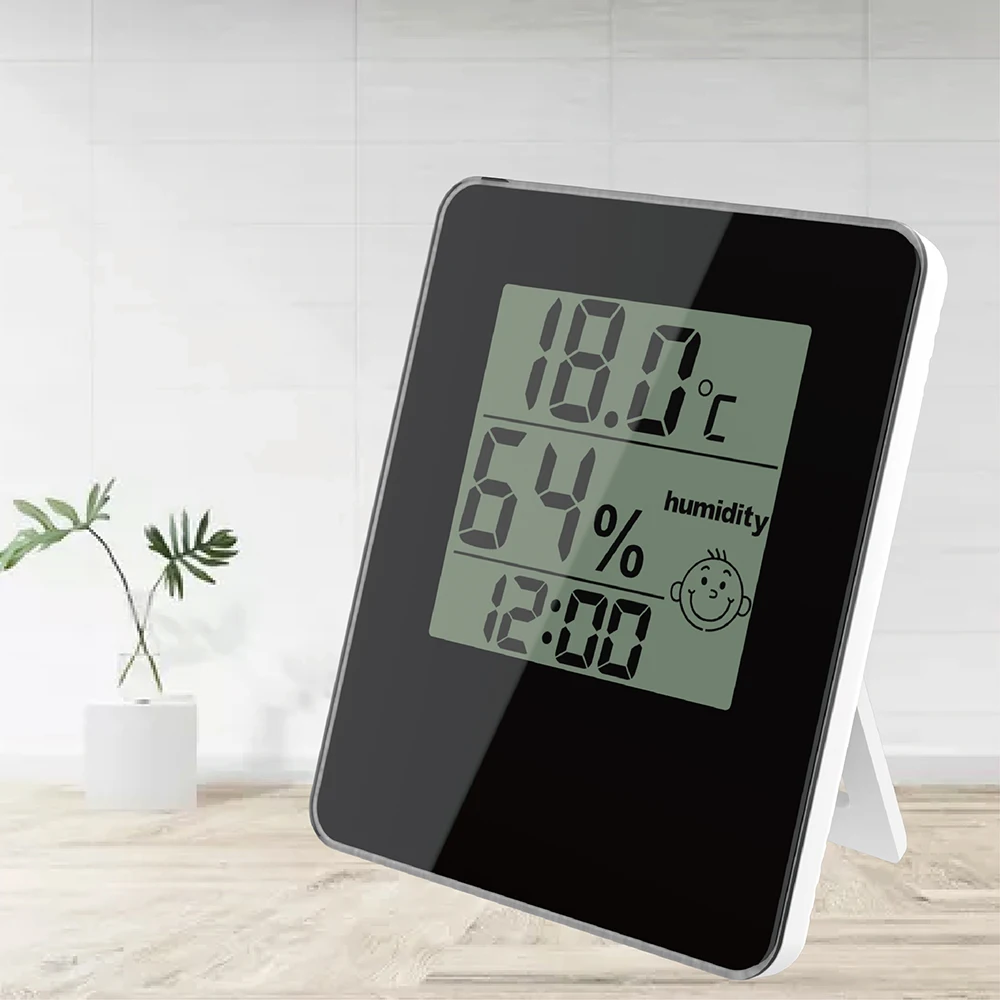 

Desk Clock with Temperature Humidity Indoor Room Digital Thermometer Hygrometer Electronic Humidity Meter Temperature Sensor