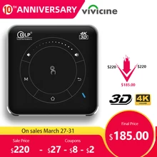 Vivicine P11 Android 9.0 soutien 4K Mini projecteur, 3D HD Portable Micro WIFI Bluetooth DLP projecteur LED Mobile avec batterie(China)
