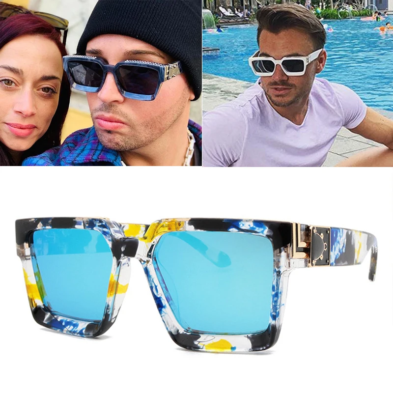 

Fashion Luxury brand Square Luxury Sunglasses Men Women Fashion UV400 Glasses high quality male fashion show Female