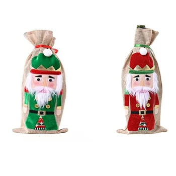 

Christmas Wine Bottle Set, Wine Bottle Decoration, Home Holiday Atmosphere, Wine Bottle Bag