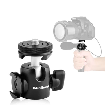 

Mini Ball Head with Cold Shoe Mount 1/4" Screw Hot Shoe for Gopro DSLR Camera Smartphone Vlog Video Microphone Led Light Mount