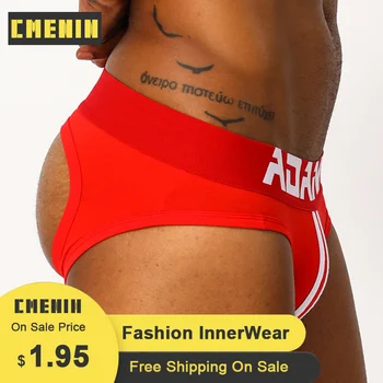 

ADANNU Sxey Gay Men Thongs Underwear Breathable Men Underpants Jockstrap G String Thongs Briefs Jock Strap Lingerie AD129