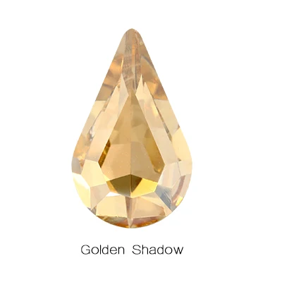Golden shadow Блестящие капли кристалл AB K9 стеклянные стразы горный хрусталь ювелирные изделия для рукоделия клеевые бусины на украшения из ткани Diy горный хрусталь аппликация - Цвет: Golden shadow
