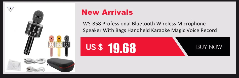 50% вспышки Быстрая WS-858 микрофон караоке беспроводной динамик запись Youtube Bluetooth микрофон для смартфонов