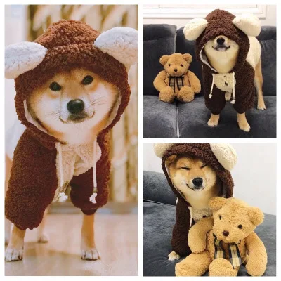 

Dog Clothes Shiba Lnu Teddy Schnauzer Small and Medium-Sized Dogs Pet Padded Coats Cute Autumn And Winter Dog Clothes