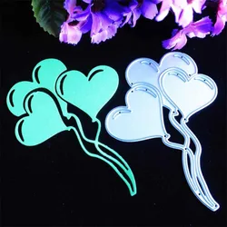 3 pièces/lot de ballons d'amour matrices de découpe en métal pochoir découpé timbres artisanaux de Scrapbooking 