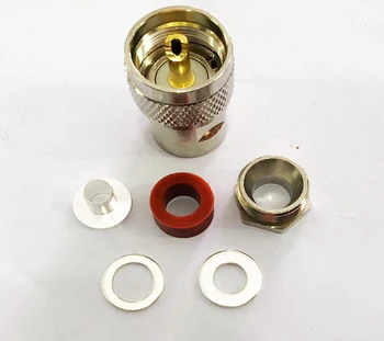 

5pcs UHF PL259 Male Clamp Connector for RG5 RG6 LMR300 5D-FB 50-5 RF Coax Coaxial Cable