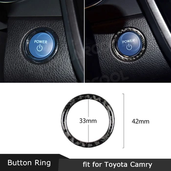 

Carbon Fiber Car Engine Start Stop Button Ring Trim Frame For Toyota Camry 2018 2019 Car Interior Accessories