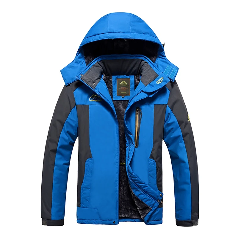 

Hiking Jackets Winter Autumn Winter Waterproof Warm Fishing Jackets Men Fleece Thick Outdoor Climbing Hiking Coat