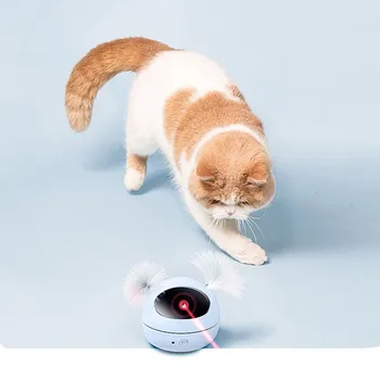 

OCHINE Pet Electric Feather Infrared Light Tease Cat Stick Self Hi Toy Pet Dog Cat Electronic Motion Cat Interactive Ball Toy