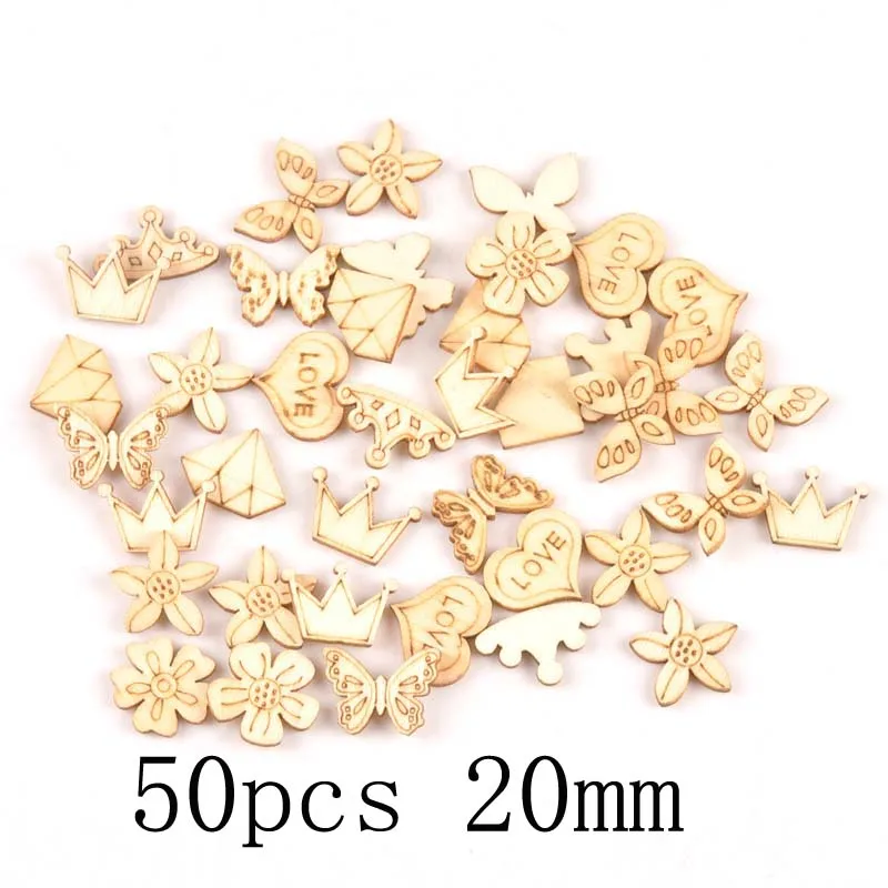 mt2512-50pcs Смешанный принт деревянное животное Ломтики для Аксессуары для скрапбуков украшения из натурального дерева DIY украшения для дома M2520 - Цвет: mt2512-50pcs