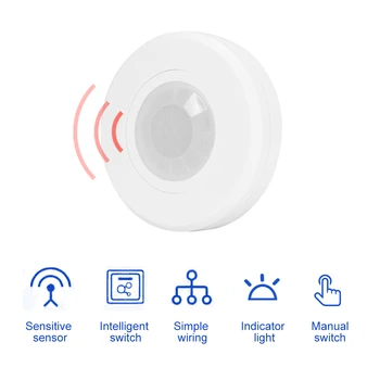 

Multifunctional High Sensitivity 110-220v Ceiling 360 Degree Pir Body Infrared Induction Motion Sensor Light Switch Time Delay