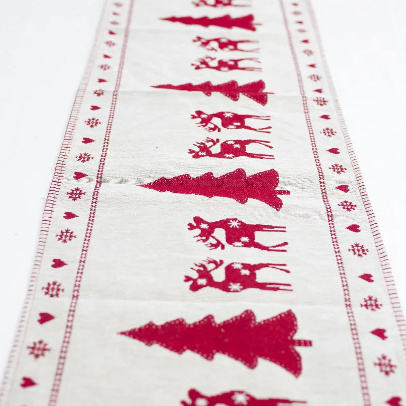 Вышивка стола флаг Navidad Decoraciones Para El Hogar кисточка для скатерти столовые приборы семейное украшение Праздничный Рождественский орнамент