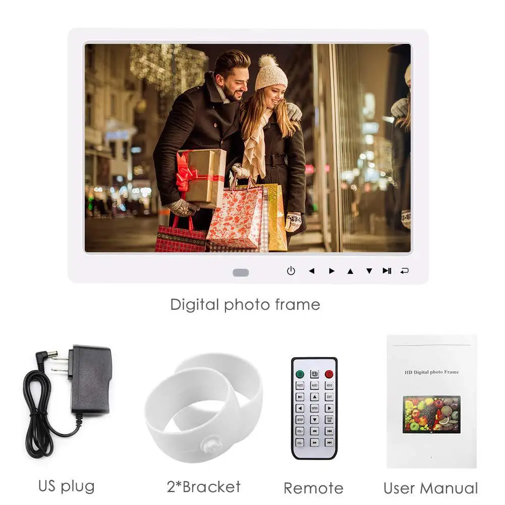 1080P HD цифровая фоторамка и пульт дистанционного управления Поддержка 32G SD и USB для фотографий и видео цифровая фоторамка R20