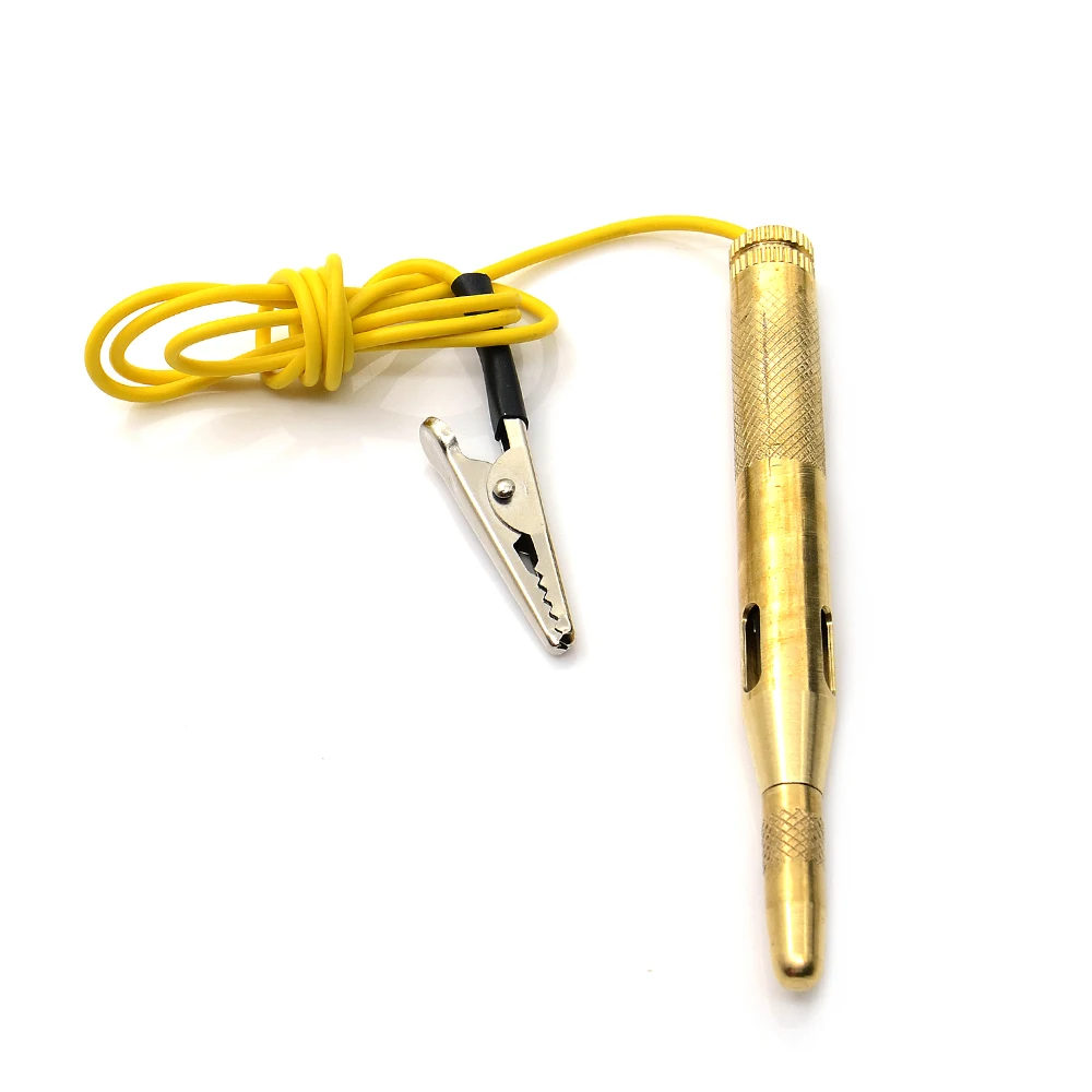 1pcs Car Circuit Tester Probe Light System 6V-24V Test Probe Lamp Auto Light Lamp Voltage Test Pen Detector Copper car light tester circuit detector probe pen tester voltage test pen circuit tester
