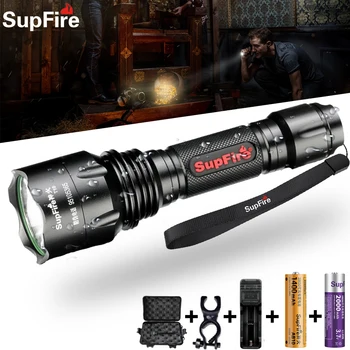 

Supfire LED High Power Bicycle Light Travel Climbing Tactical Searchlight USB Rechargeable Work Fishing Flashlight Police Torch