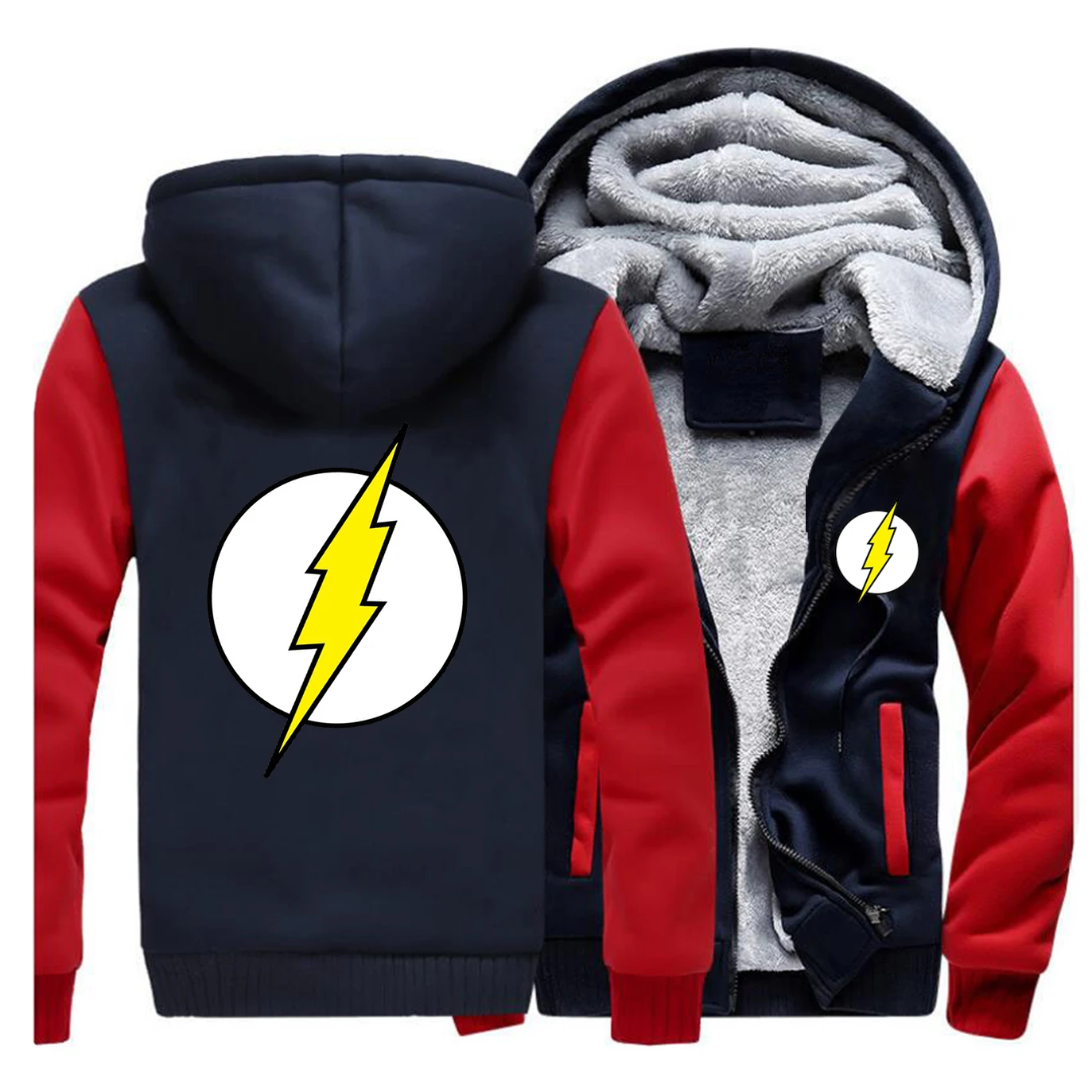 

The Flash Warm Thick Fleece Men Winter Jacket The Big Bang Sheldon Hoody Cosolay Sportswear Outwear Streetweat Thicken Coats