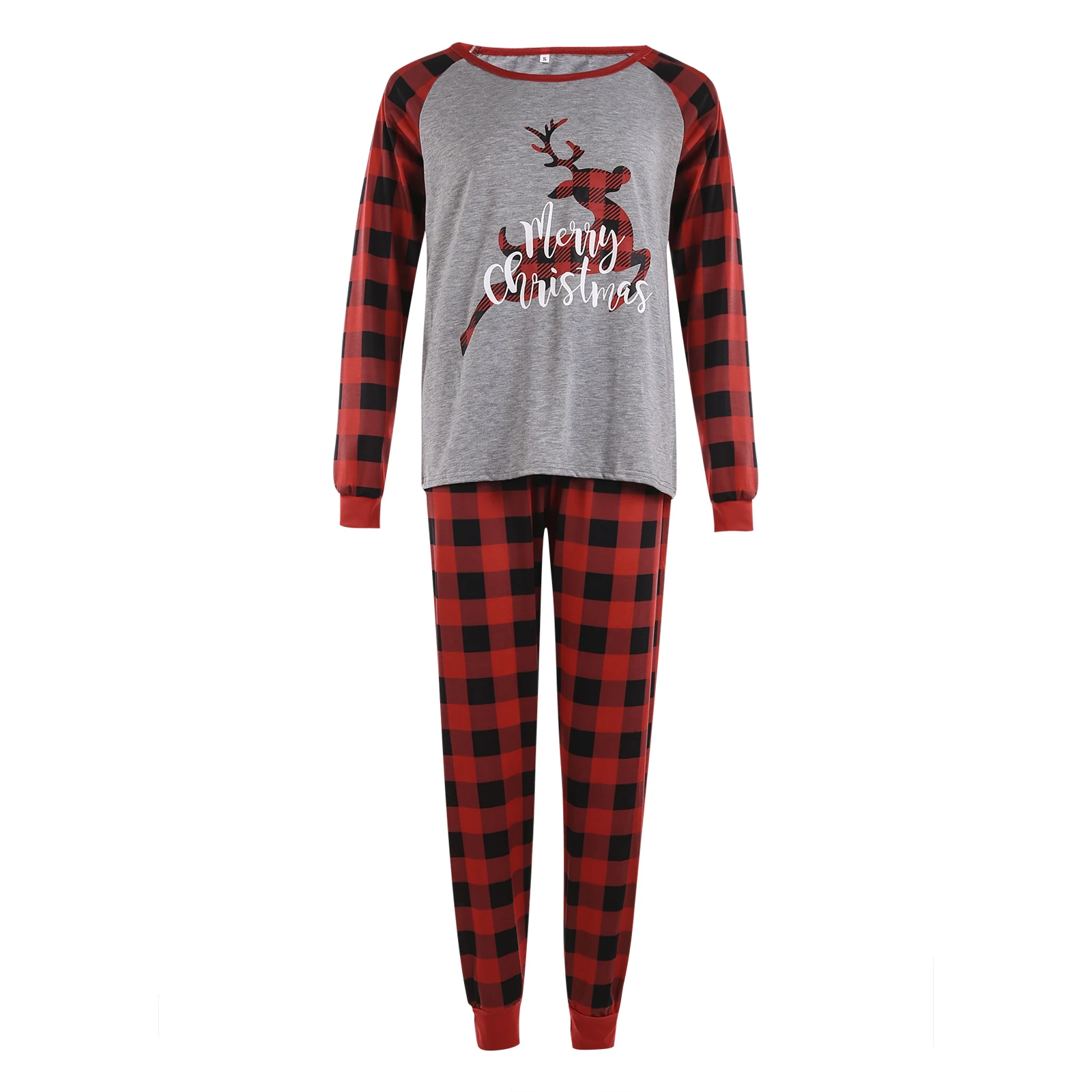 Girls Xmas Long Sleeve Deer Pyjamas Dressing Gown Robe Pj's 3 Piece Set 
