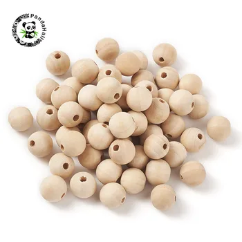 

pandahall 100 pcs Round Wood Beads for Fashion Jewelry Beads DIY Necklace Bracelet Making Findings Moccasin 16mm