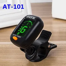 Electric Guitar Tuner AT-10 Digital Chromatic LCD Screen Clip-On Fits For Bass Ukulele Violin 360 Degree Swiverl Accessories