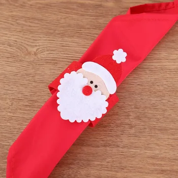 

12pcs/Set Christmas Napkin Rings Hotel Home Decorations Napkin Holder Dinning Table Paper Servet Ring Table Setting Towel Ring
