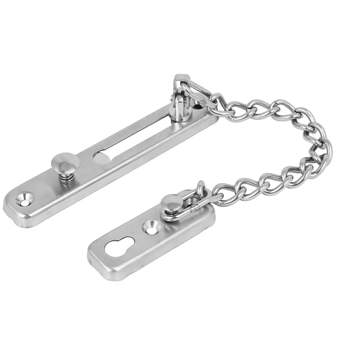 

uxcell Home Bedroom Stainless Steel Security Slide Bolt Door Chain Lock Silver Tone 34cm Length