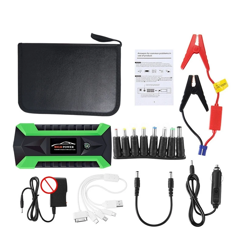 Мульти Функция пусковое устройство 89800mah 12V 4 USB 600A Портативный автомобиля Батарея усилитель Мощность библиотеки пусковое устройство
