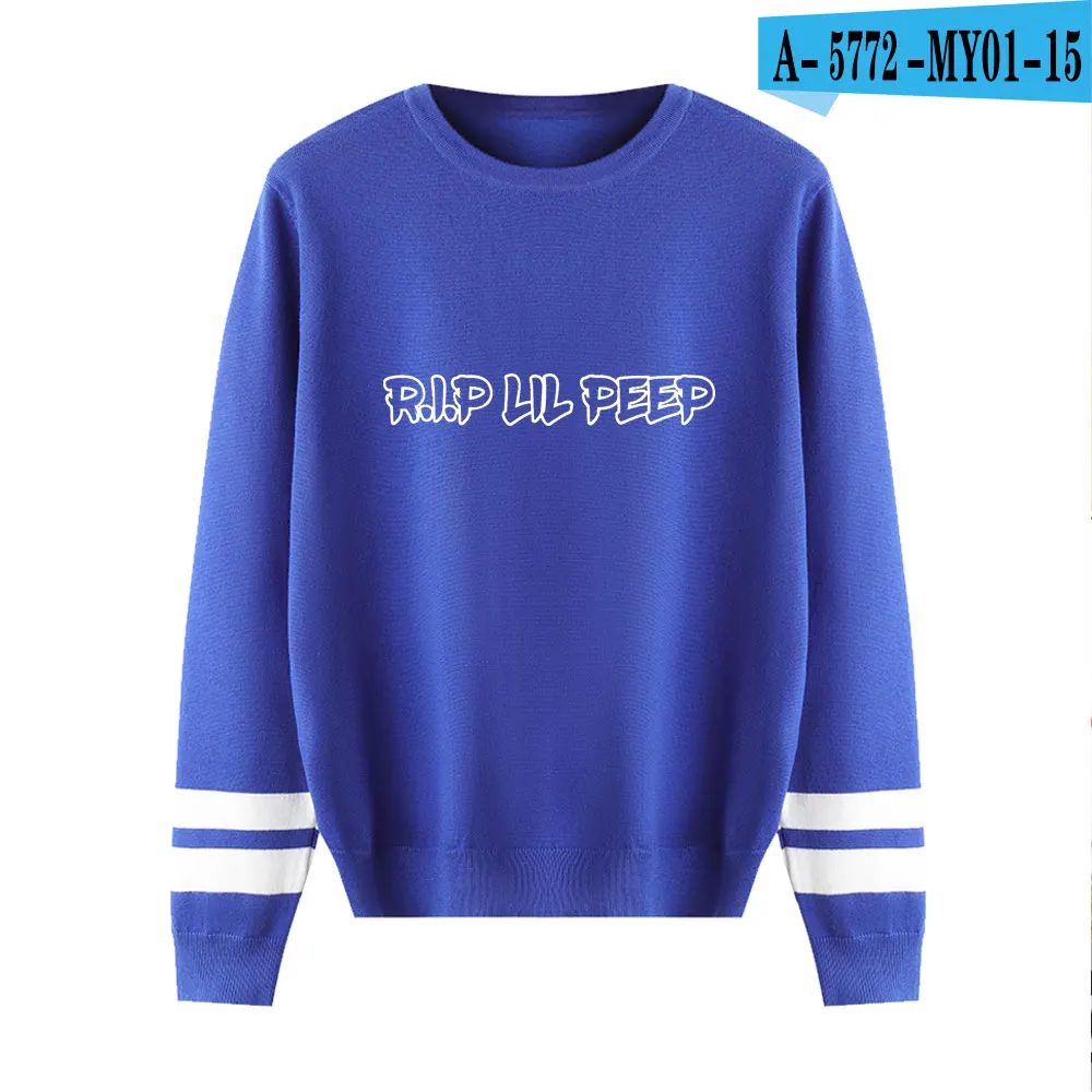 Модный бренд Лидер продаж lil peep свитер для мужчин/женщин Модный классический Harajuku стиль принт lil peep свитер Повседневный пуловер Streetwe - Цвет: blue