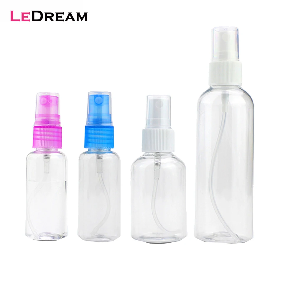 1PC Portable Makeup Spray Bottle Transparent PET Plastic Refillable Bottles Perfume Sub-bottling Cosmetic Makeup Spray Bottle