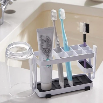 

Toothbrush Rack Bathroom Toiletries Storage Toilet Toothbrush Toothpaste Cup Holder