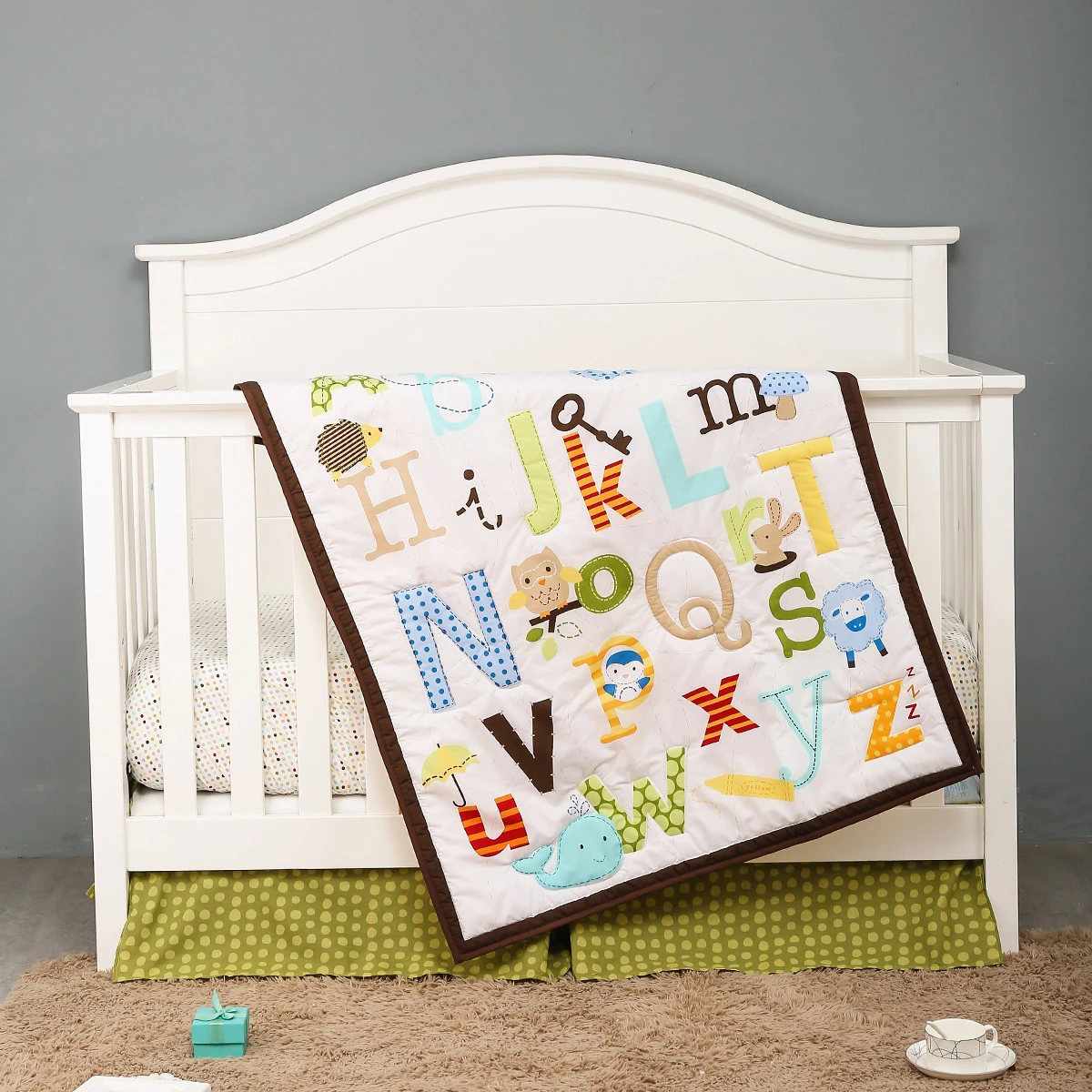 alphabet crib bedding