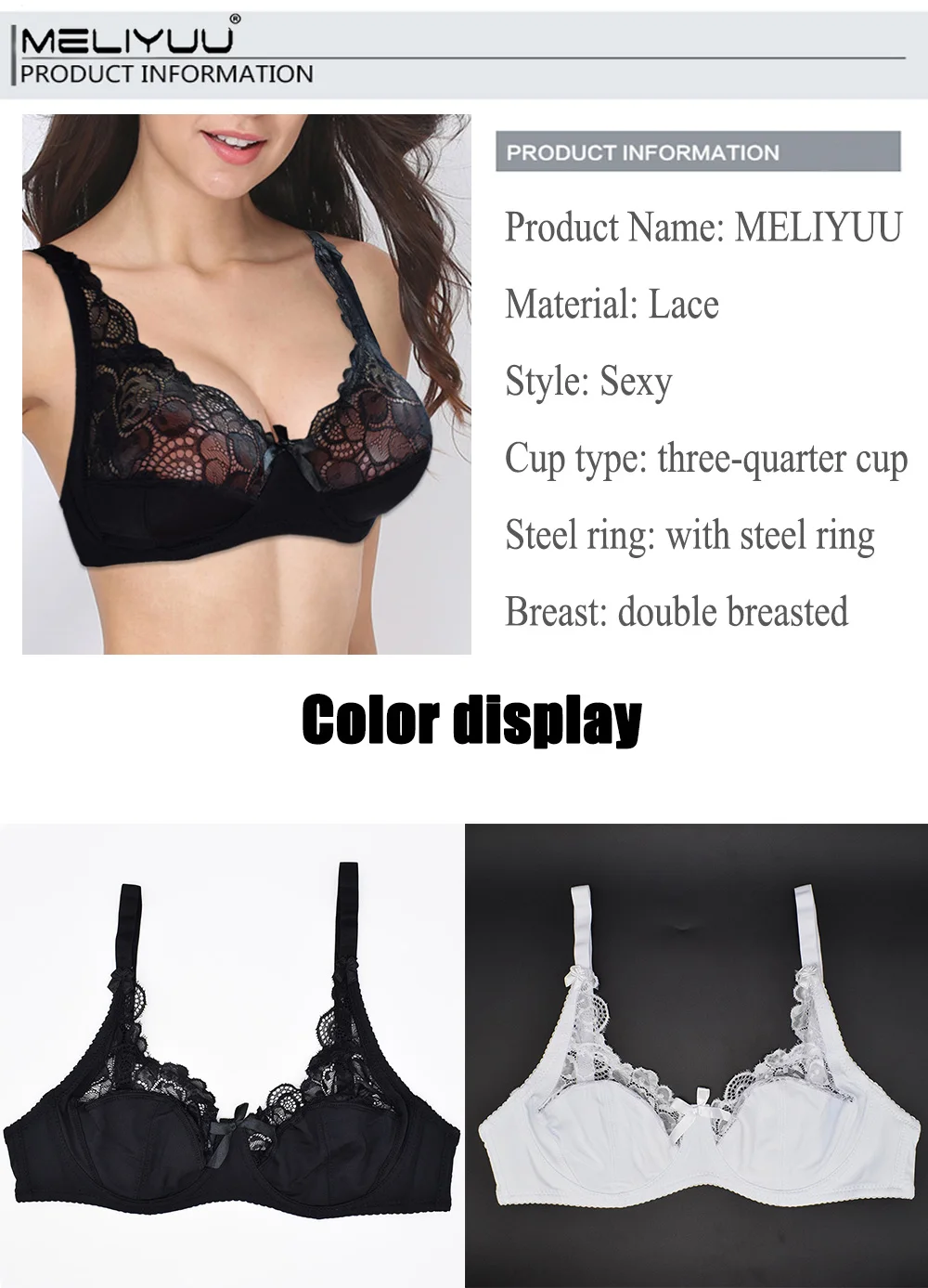 Bras Sexy Women Half Lace Sheer Bra Underwired Adjustment Unlined