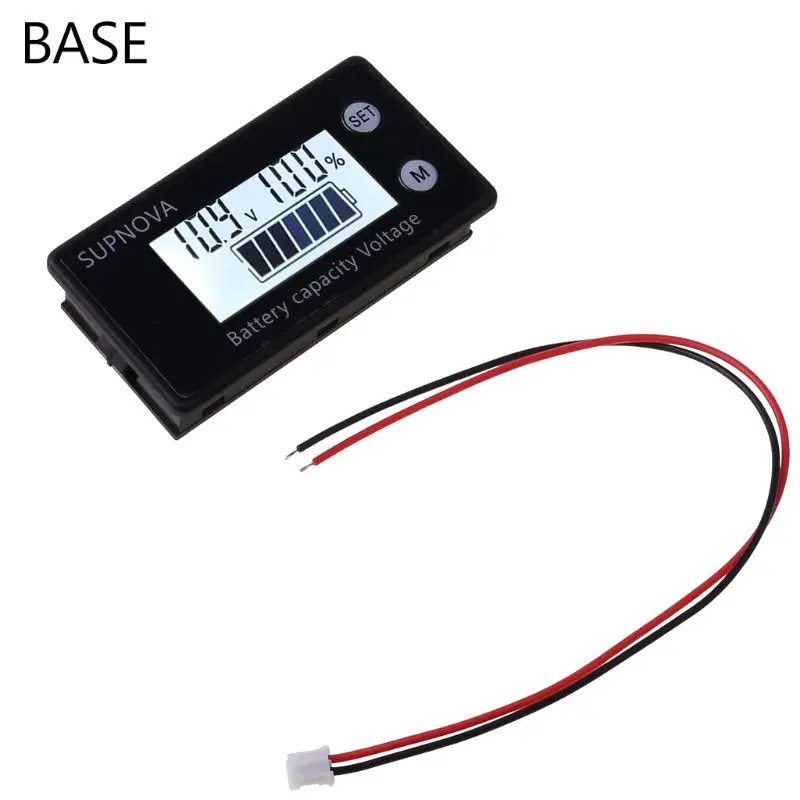 

DC 8-100V Lead Acid Lithium LiFePO4 Car Motorcycle Voltmeter Battery Capacity Indicator 12V 24V 48V 72V Voltage Gauge New